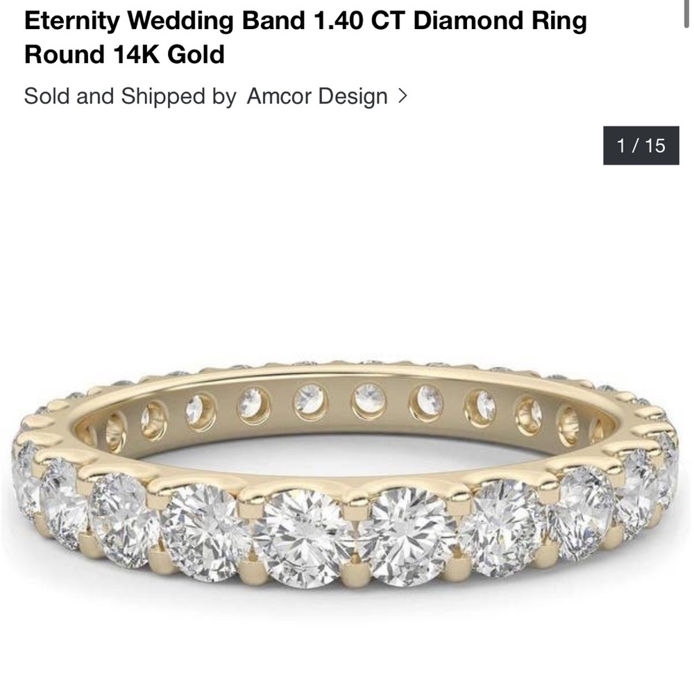 1.40 CT Diamond Ring Round 14K Gold